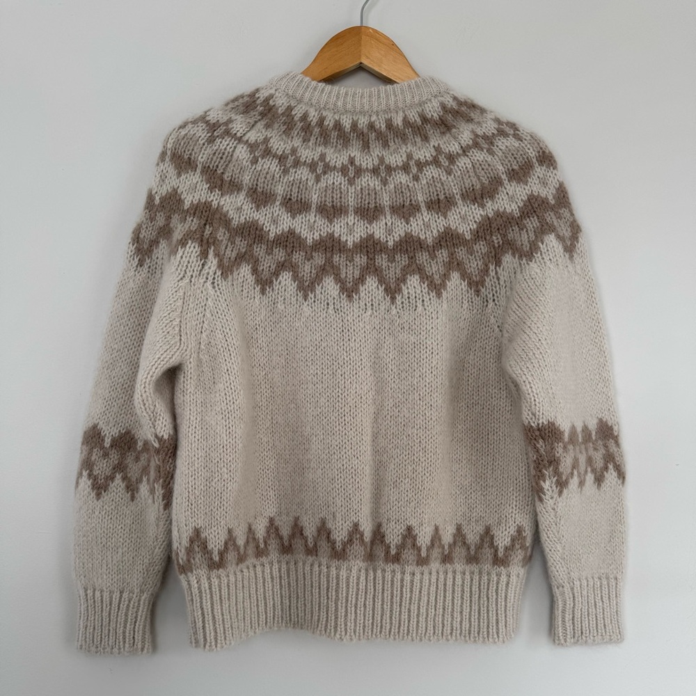 NWT Batoner Mohair Nordic Fair Isle Cardigan Sweater Button Front Size S/M - Picture 5 of 9